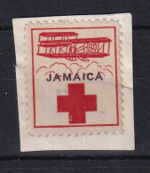 Jamaica: 1915   Red Cross Label        On Piece - Giamaica (...-1961)