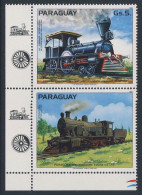 Paraguay 1983 Mi 3585 ** Primera Locomotora "Sapucai" (1861) Locomotive + 1953 Yorkshire Engine  Co Ltd - Trains