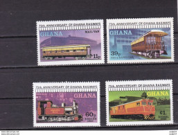 Ghana 1978 Mi 783-786 Yv. 638 à 641 MNH** - Trenes