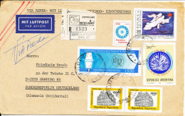 Argentina Registered Cover Sent To Germany 28-4-1980 With Topic Stamps - Storia Postale