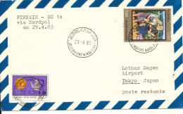 Finland Air Mail Card First Finair DC-10 Flight Via Nordpol To Japan 29-4-83 - Briefe U. Dokumente