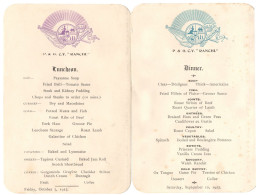 P&O Line CY Ranchi 1927 2x Old Cruise Ship Menu S - Menus