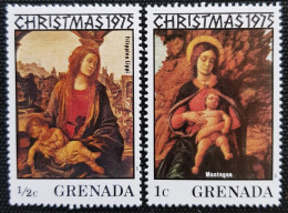 Grenade 1975 Christmas - "Virgin And Child" Paintings Stampworld N° 718 Et 719 - Grenada (1974-...)