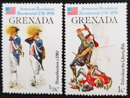 Grenade 1976 The 200th Anniversary Of American Revolution  Stampworld N° 750 Et 751 - Grenada (1974-...)