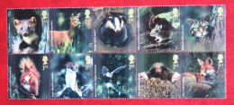 Animals Fox Dear Cat Bat Mouse (Mi 2236-2245) 2004 POSTFRIS MNH ** ENGLAND GRANDE-BRETAGNE GB GREAT BRITAIN - Nuovi