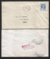 Letter With Stamp And Obliteration From Salisbury, Rhodesia, 1959. Returned From Beira, Mozambique. - Rodesia & Nyasaland (1954-1963)