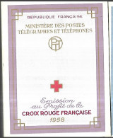 CARNET CROIX-ROUGE 1958   NEUF** MNH  LUXE - Red Cross