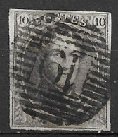 OBP10 Met 4 Randen En Met Balkstempel P19 Boom (zie Scans) - 1858-1862 Medaillen (9/12)