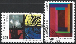 Denmark 1993. Scott #983-4 (U) Europa, Contemporary Paintings   *Complete Set* - Used Stamps