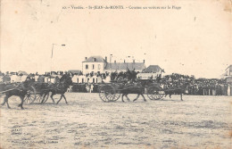 CPA 85 SAINT JEAN DE MONTS / COURSES EN VOITURE SUR LA PLAGE / Cliché Rare - Saint Jean De Monts