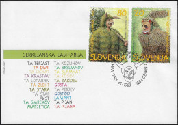 Slovénie 1997 Y&T 164 à 165 Sur FDC. Carnaval. Masques De Cerkno Et Déguisements - Carnavales