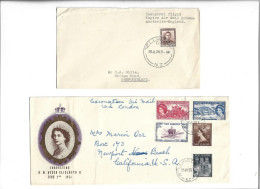 NEW ZEALAND - POSTAL HISTORY LOT - CORONATION AIRMAIL INAUGURAL FLIGHT - Andere & Zonder Classificatie