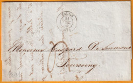 1840 - QV - Entire Letter From Liverpool, England To Tourcoing, France - Via Calais & Lille - Forwarded By Chartier... - Marcofilie