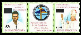 (195) Papua NG / Papouasie  Surcharges Set / Serie 2001 / Strip Only / Religion / Pope   ** / Mnh  Michel Ex 905-09 - Papoea-Nieuw-Guinea