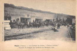 CPA 86 MIGNE / CHATEAU GAILLARD / LES CARRIERES DU POITOU / SOUVENIR DU CONGRES DES SYNDICATS DU BATIMENT 1904 - Sonstige & Ohne Zuordnung