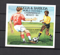 Antigua-Barbuda 1986 Block 106 Fussball WM Postfrisch/MNH - Antigua Et Barbuda (1981-...)