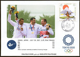 ARGELIA 2021 - Philatelic Cover - Shooting - Olympics Tokyo 2020 Tir Schießen COVID Tiro Czechia Great Britain Medalists - Schieten (Wapens)