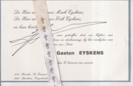 Autographe Mark Eyskens - Politiek & Militair