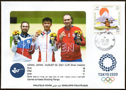 ARGELIA 2021 - Philatelic Cover - Shooting - Olympics Tokyo 2020 Tir Schießen COVID Tiro China Russia Serbia Medalists - Shooting (Weapons)