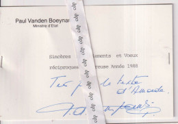 Autographe PAUL VANDEN BOEYNANTS - Politisch Und Militärisch