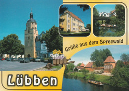 1 AK Germany * Ansichten Von Lübben (Spreewald) Mit Der Paul-Gerhard-Kirche, Schloss, Hauptspree, Stadtmauerrest * - Lübben (Spreewald)