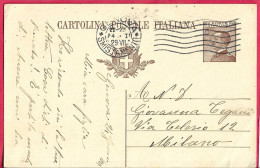 INTERO CARTOLINA POSTALE MICHETTI C. 30 BRUNO (INT. 65B) DA GENOVA *24.1.29* PER MILANO - Stamped Stationery