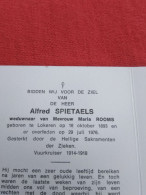 Doodsprentje Alfred Spietaels / Lokeren 16/10/1893 - 29/7/1976 ( Maria Rooms ) - Religion & Esotérisme