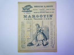 2024 - 1138  Dépliant  PUB 4 Volets  "Manufacture De BROSSERIE  -  MARGOTIN  -  Toulouse"   XXX - Advertising