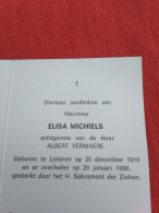 Doodsprentje Elisa Michiels / Lokeren 20/12/1919 - 29/1/1988 ( Albert Vermaere ) - Religion & Esotérisme