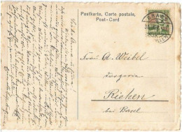 Suisse Pro Juventute 1927 C.10+5 Solo Franking Pcard Grabs 30dec27 - Lettres & Documents
