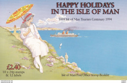 Isle Of Man 1994 - Happy Holidays, Isle Of Man Tourism Century, Bicycle, Car, Violin - Booklet MNH - Man (Insel)