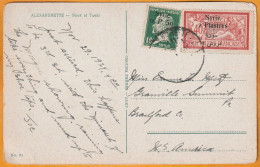 1924 - CP D' ALEXANDRETTE, Iskanderun, Turquie - Mandat Français En Syrie - Vers GRANVILLE, Bradford Co, Florida, USA - Storia Postale