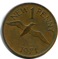 1 PENNY 1971 GUERNSEY Moneda #AX105.E.A - Guernesey