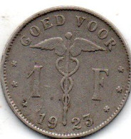 Belgique 1 Franc 1923 - 1 Franc