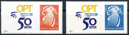 NOUVELLE CALEDONIE N°1051/1052 - TIMBRES PERSONNALISES ADHESIFS - CAGOU - LOGO "OPT" - Ongebruikt