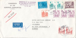 Yugoslavia Registered Cover Sent To Denmark 14-11-1983 Topic Stamps (from The Commission Of The European Communities Bel - Cartas & Documentos