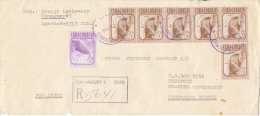 Cuba Registered Cover Sent To Denmark 4-3-1985 Topic Stamps - Briefe U. Dokumente