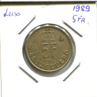 5 FRANCS 1989 LUXEMBURG LUXEMBOURG Münze #AT236.D.A - Luxembourg
