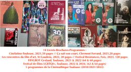 Cinéma : 63 Articles = 14 Livrets-Brochures-Programmes/27 Cartes/9 Dépliants-Affichettes/10 Plaquettes 4 Pages/1 Déplian - Altri & Non Classificati