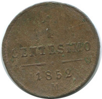 ITALY 1 Centesimo 1852 M Franz Joseph I #AC317.8.D.A - Parma