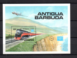 Antigua & Barbuda 1986 Sheet Trains/Railroad/Eisenbahn Stamps (Michel Bl.110) MNH - Antigua And Barbuda (1981-...)