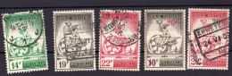 Belgique Chemin De Fer 1957-1959 COB CF361 à  CF365, 5 Timbres Oblitérés, - Oblitérés