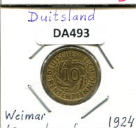 10 RENTENPFENNIG 1924 E GERMANY Coin #DA493.2.U.A - 10 Rentenpfennig & 10 Reichspfennig