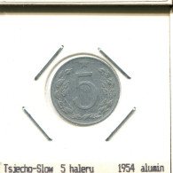 5 HALERU 1954 TSCHECHOSLOWAKEI CZECHOSLOWAKEI SLOVAKIA Münze #AS520.D.A - Tchécoslovaquie