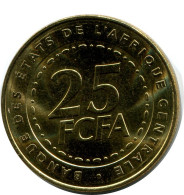 25 FRANCS CFA 2006 ESTADOS DE ÁFRICA CENTRAL (BEAC) Moneda #AP863.E.A - República Centroafricana
