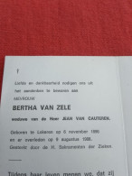 Doodsprentje Bertha Van Zele / Lokeren 6/11/1896 - 9/8/1988 ( Jean Van Cauteren ) - Religion & Esotérisme