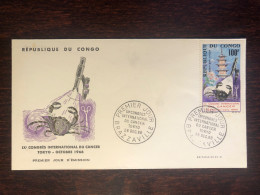 CONGO FDC COVER 1966 YEAR CANCER ONCOLOGY HEALTH MEDICINE STAMPS - FDC