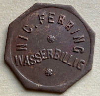 Luxembourg  Wasserbillig  . Nic Ferring . Jeton -Token - Bon  ( Durchmesser +- 26 Mm ) - Professionnels / De Société