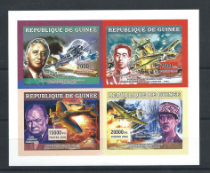 Guinée N°2815/18* (MH) 2006 N. Dentelé - Guerre Personnalités "De Gaulle" Et Avion - En Feuillet - Guinea (1958-...)