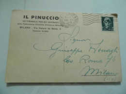 Cartolina Postale Viaggiata "IL PINUCCIO SETTIMANALE DEGLI ASPIRANTI - MILANO" 1932 - Storia Postale